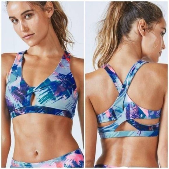 Fabletics Other - Fabletics Blue Ellie Twist II Sport Bra, Sz M